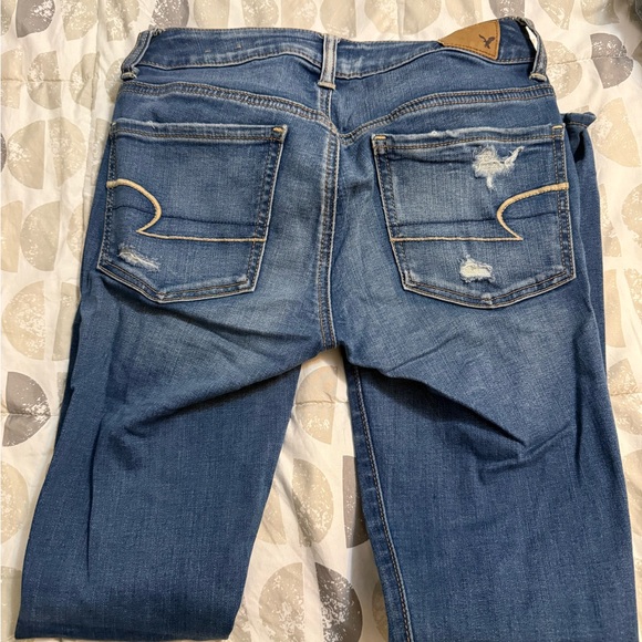 American Eagle Ripped Blue Denim Jeans - Picture 2 of 2